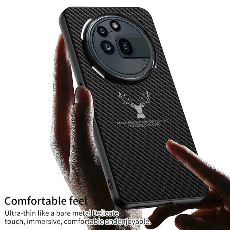 Funda de piel de alce GKK para el teléfono 3a For Nothing (fibra de carbono)