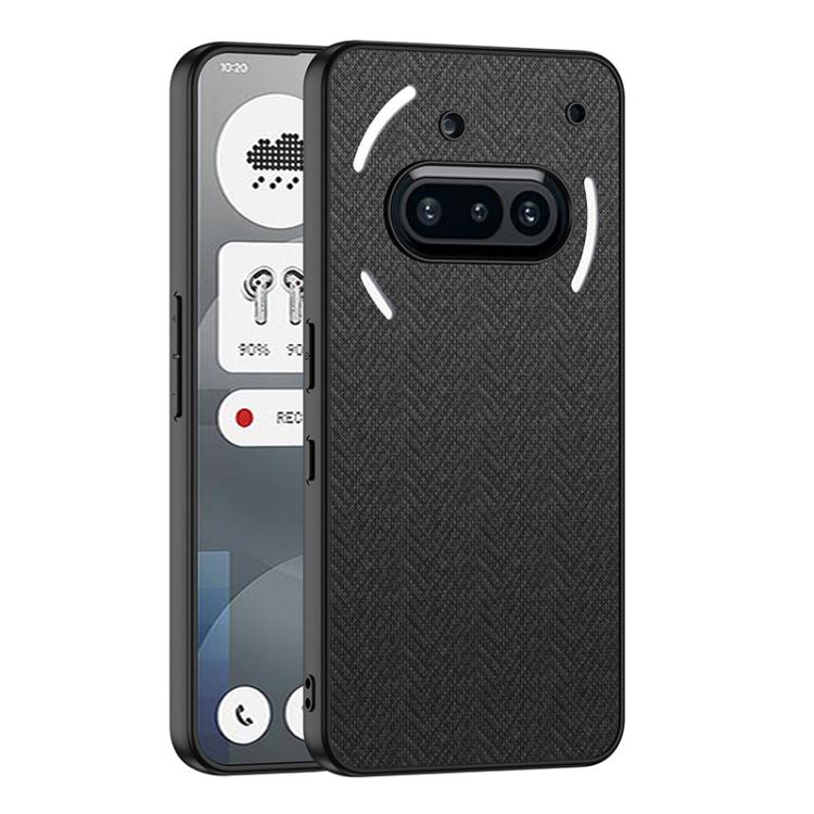 Funda de nailon y cuero GKK Skin Feel para teléfono 3a For Nothing (negro)