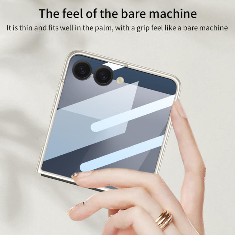 Funda ultrafina de cobertura total integrada GKK para Samsung Galaxy Z Flip7 5G (gris titanio)