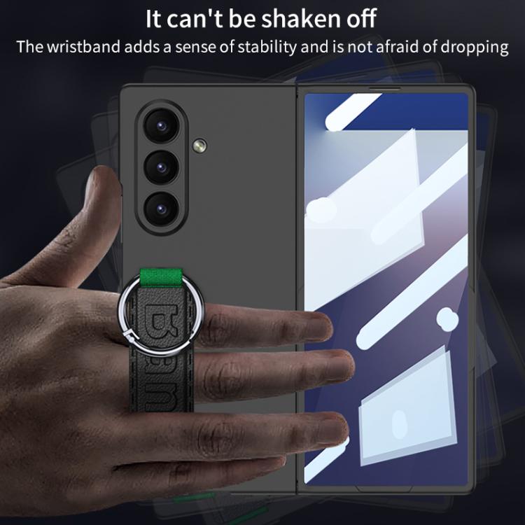 Funda ultrafina con correa lateral integrada GKK para Samsung Galaxy Z Fold7 5G (gris titanio). No incluye bolígrafo.