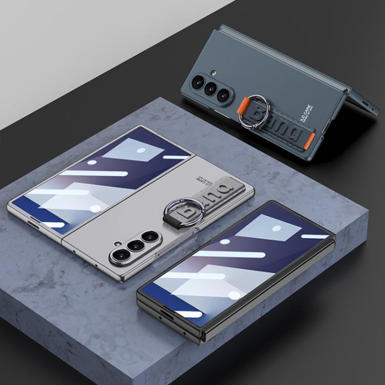 Funda ultrafina con correa lateral integrada GKK para Samsung Galaxy Z Fold7 5G (gris titanio). No incluye bolígrafo.