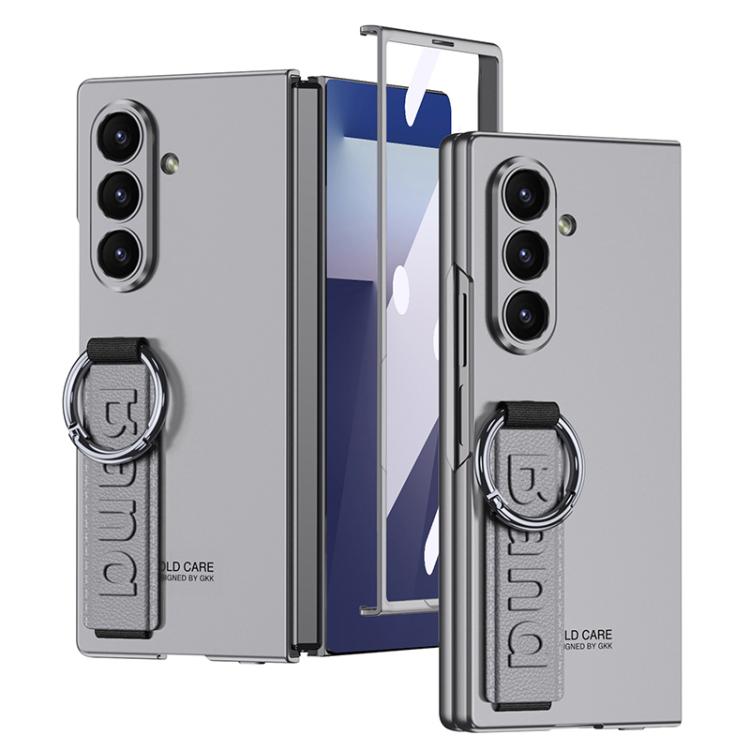 Funda ultrafina con correa lateral integrada GKK para Samsung Galaxy Z Fold7 5G (no incluye bolígrafo, gris)