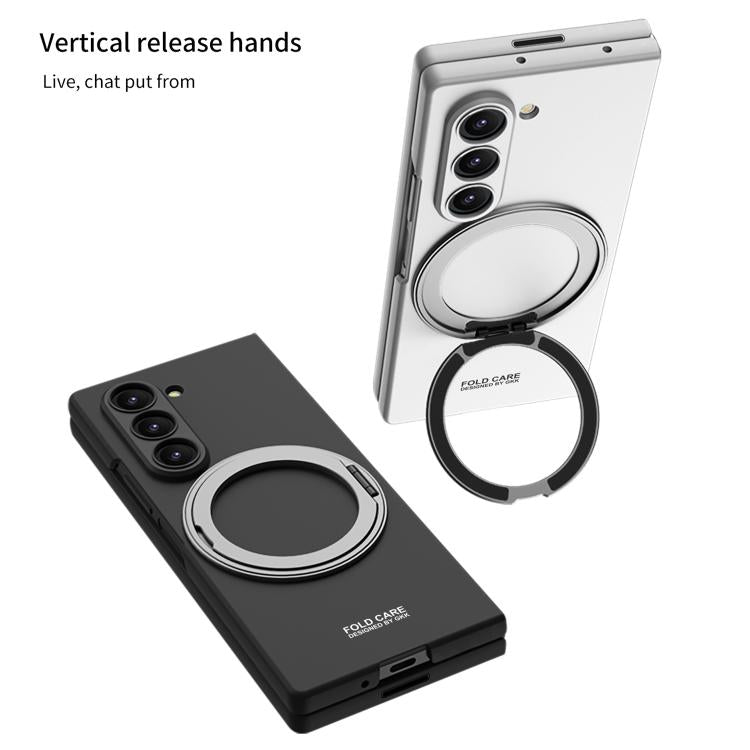 Funda magnética ultrafina con soporte giratorio para Samsung Galaxy Z Fold7 5G GKK (gris)