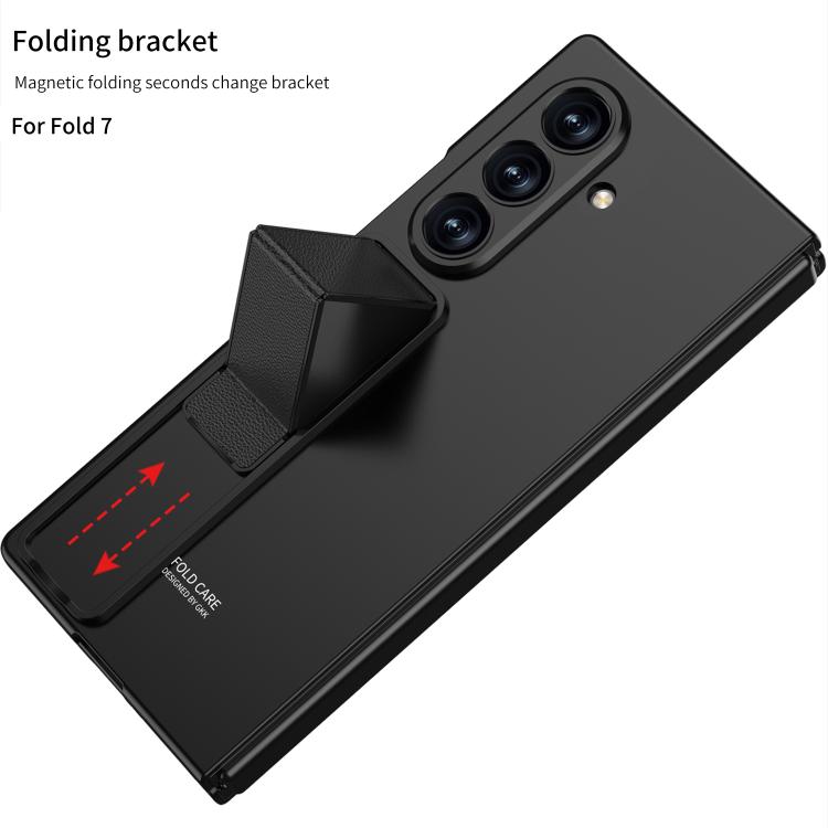 Funda ultrafina GKK con soporte para Samsung Galaxy Z Fold7 5G (gris titanio)