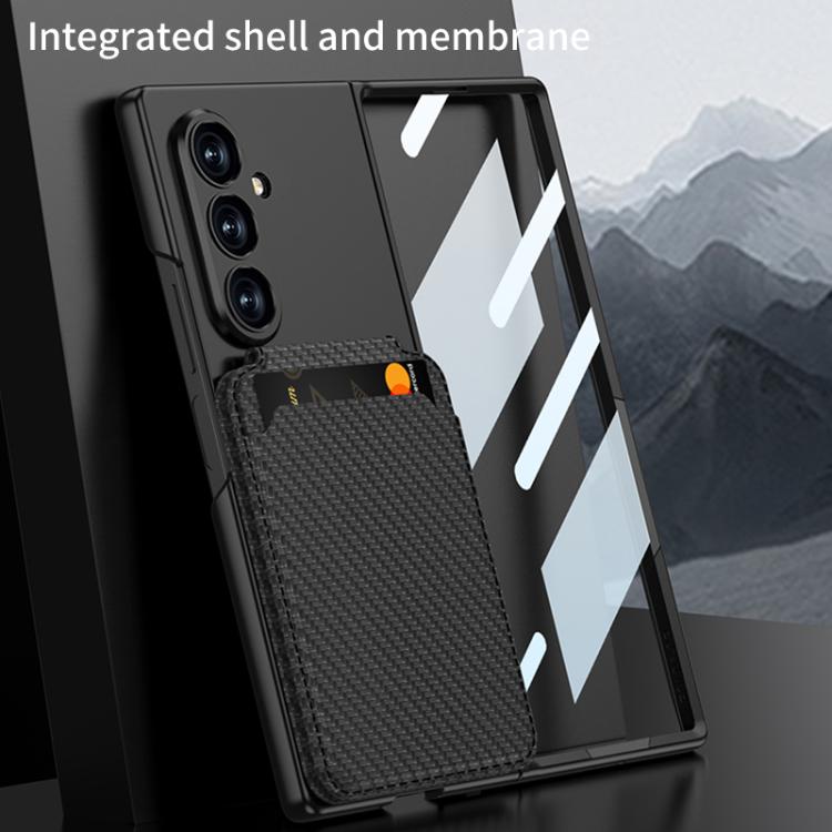Funda para Samsung Galaxy Z Fold7 5G GKK con tarjetero magnético integrado (gris titanio)