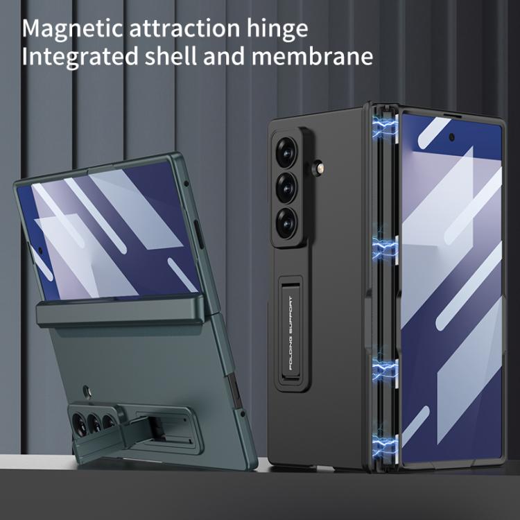 Funda plegable magnética con película HD integrada GKK para Samsung Galaxy Z Fold7 5G (dorada)