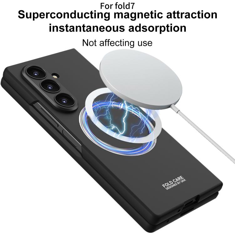 Funda ultrafina con MagSafe integrado GKK para Samsung Galaxy Z Fold7 5G (plateada)