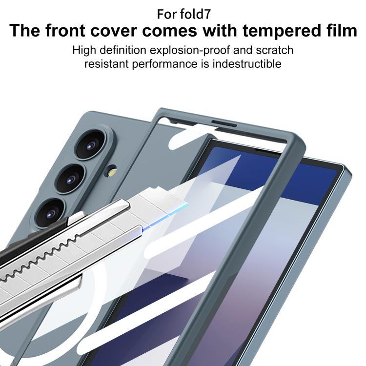 Funda ultrafina con MagSafe integrado GKK para Samsung Galaxy Z Fold7 5G (plateada)