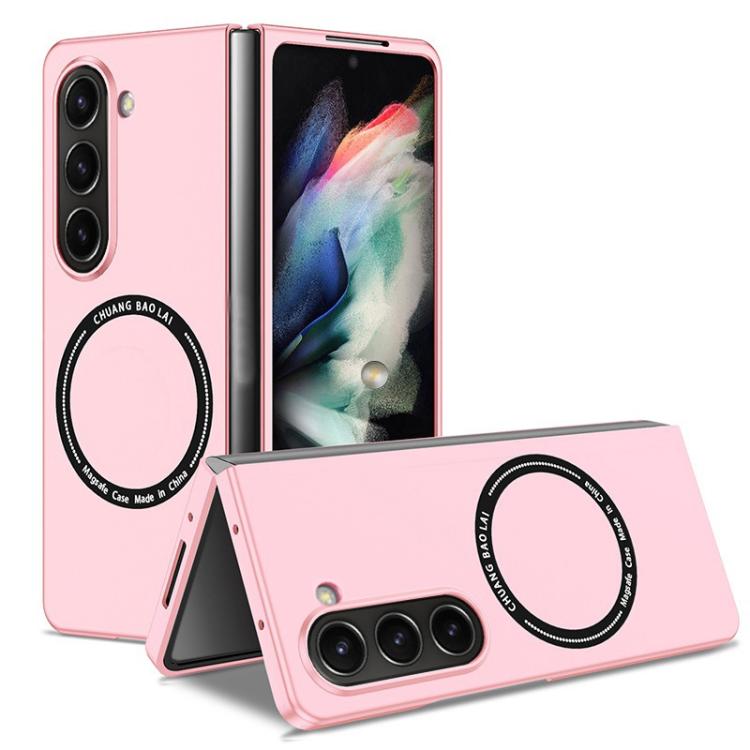Funda de PC Kalebol MagSafe a prueba de golpes y esmerilada para Samsung Galaxy Z Fold6 (rosa)
