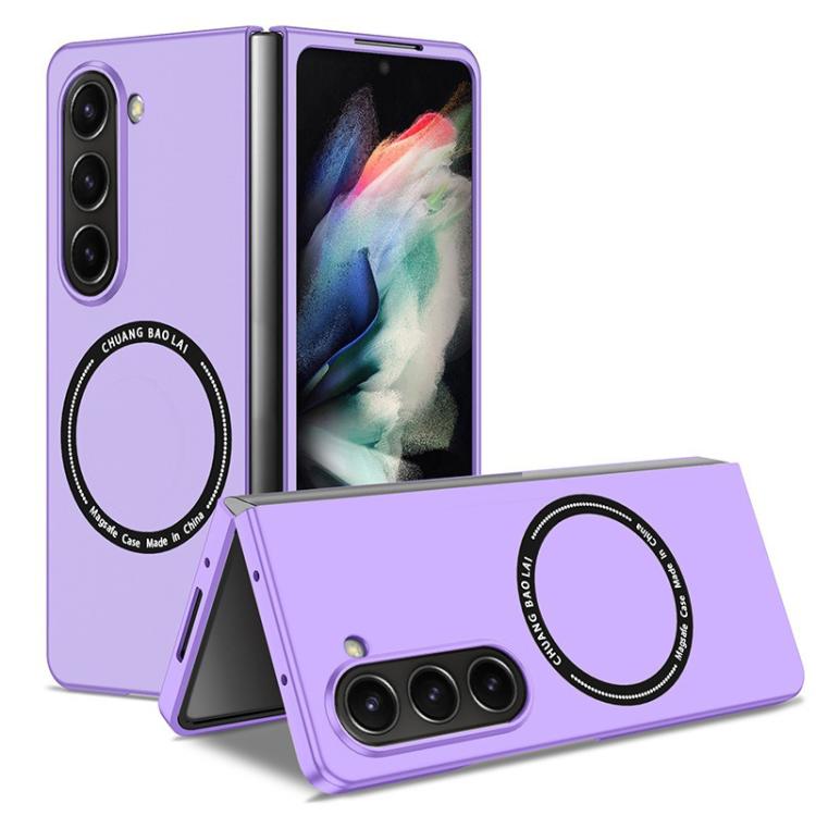 Funda de PC Kalebol MagSafe a prueba de golpes y esmerilada para Samsung Galaxy Z Fold6 (morada)