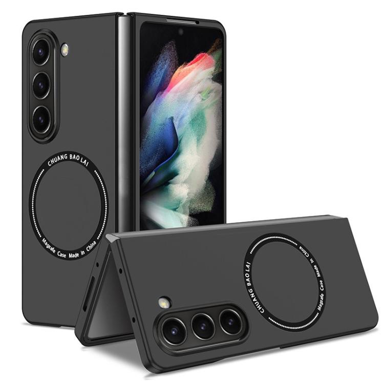 Funda de PC Kalebol MagSafe esmerilada a prueba de golpes para Samsung Galaxy Z Fold5 (negra)