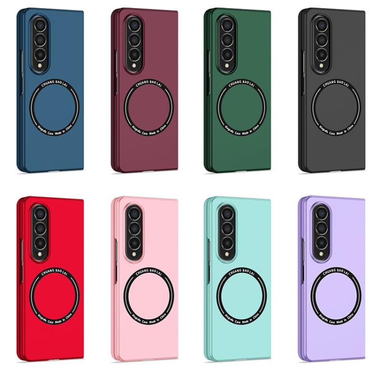 Funda de PC Kalebol MagSafe esmerilada a prueba de golpes para Samsung Galaxy Z Fold5 (negra)