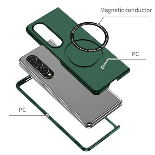Funda de PC Kalebol MagSafe a prueba de golpes y esmerilada para Samsung Galaxy Z Fold5 (morada)
