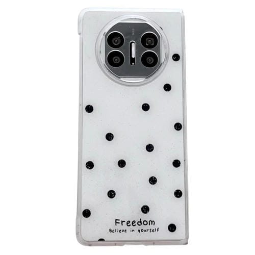Funda para Huawei Mate X3/X5 con diseño de puntos brillantes (blanca)