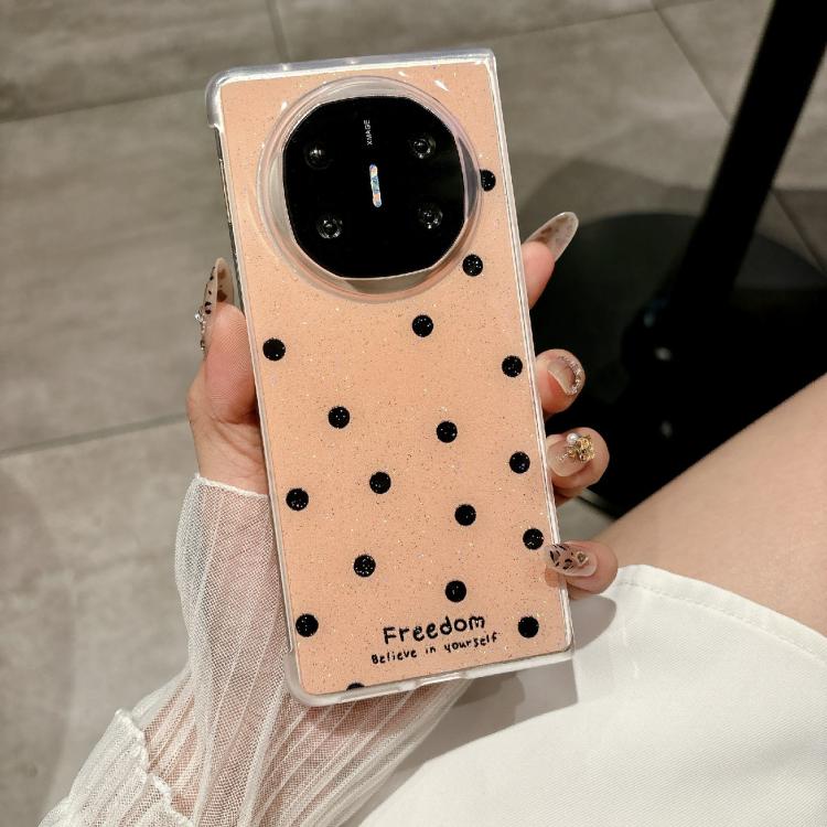Funda para Huawei Mate X6 con diseño de puntos brillantes (dorada)