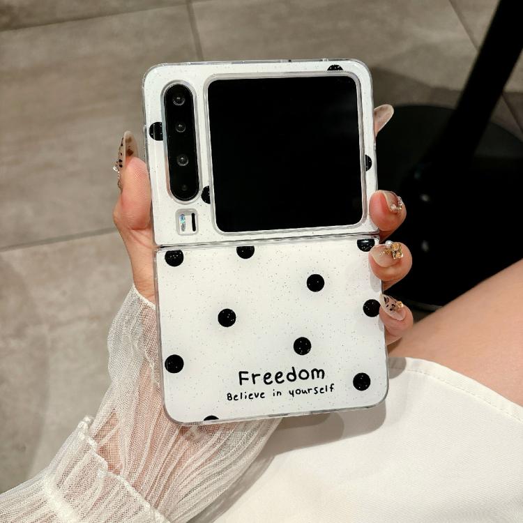 Funda para Huawei Pura X con diseño de puntos brillantes (blanca)