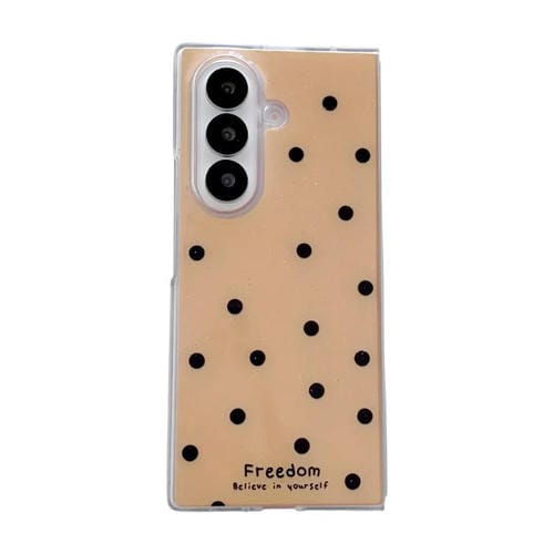 Funda para Samsung Galaxy Z Fold7 5G con diseño de puntos brillantes (dorada)