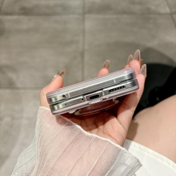 Funda con purpurina y puntos para Huawei Nova Flip (negro)