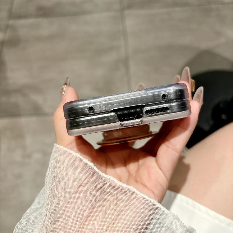 Funda para Xiaomi Mix Flip con purpurina y diseño de puntos (rosa y rojo)