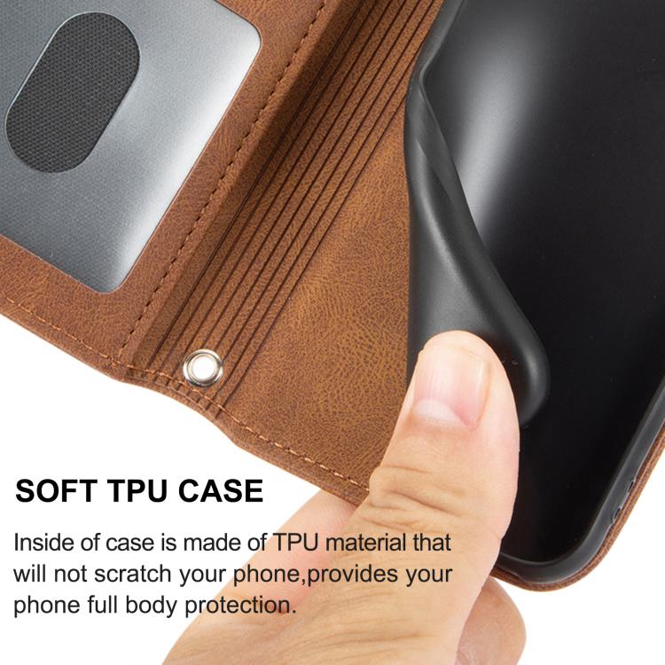 Funda de cuero con textura de rayas en relieve para Huawei Pura 80 Ultra 5G (marrón)