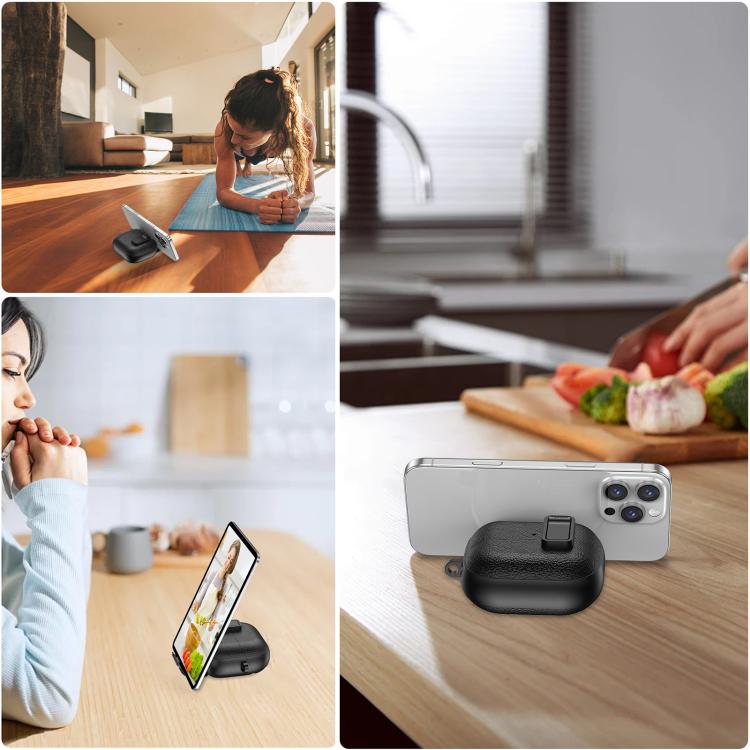 Funda de cuero con textura para auriculares inalámbricos Samsung Galaxy Buds 3/Buds 3 Pro, con gancho y soporte (blanca)