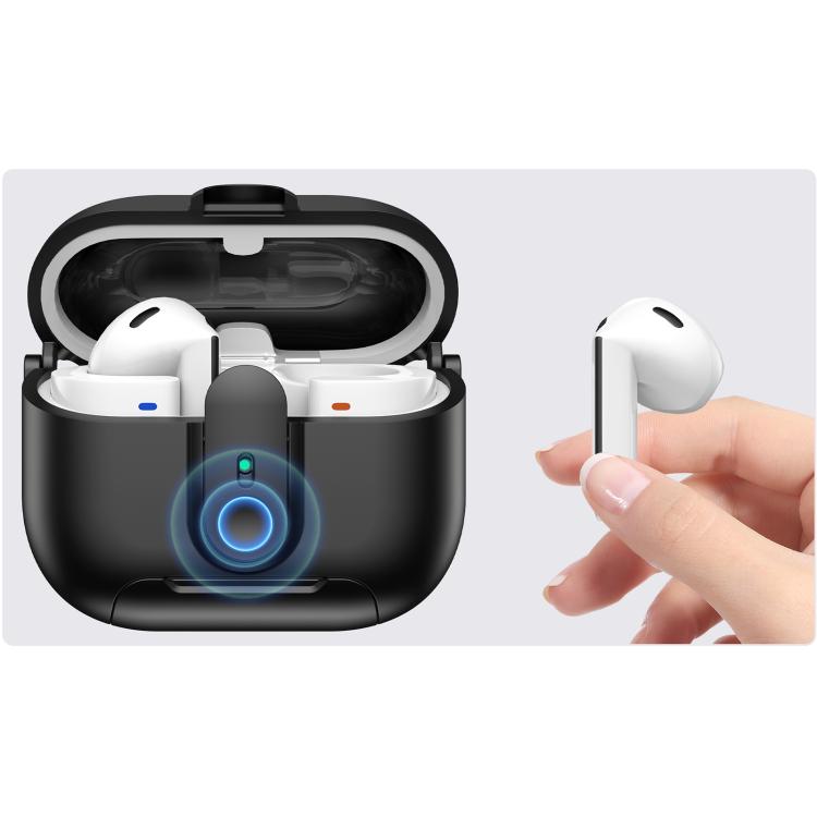 Estuche de una pieza con cordón para auriculares inalámbricos Samsung Galaxy Buds 3/Buds 3 Pro (negro)