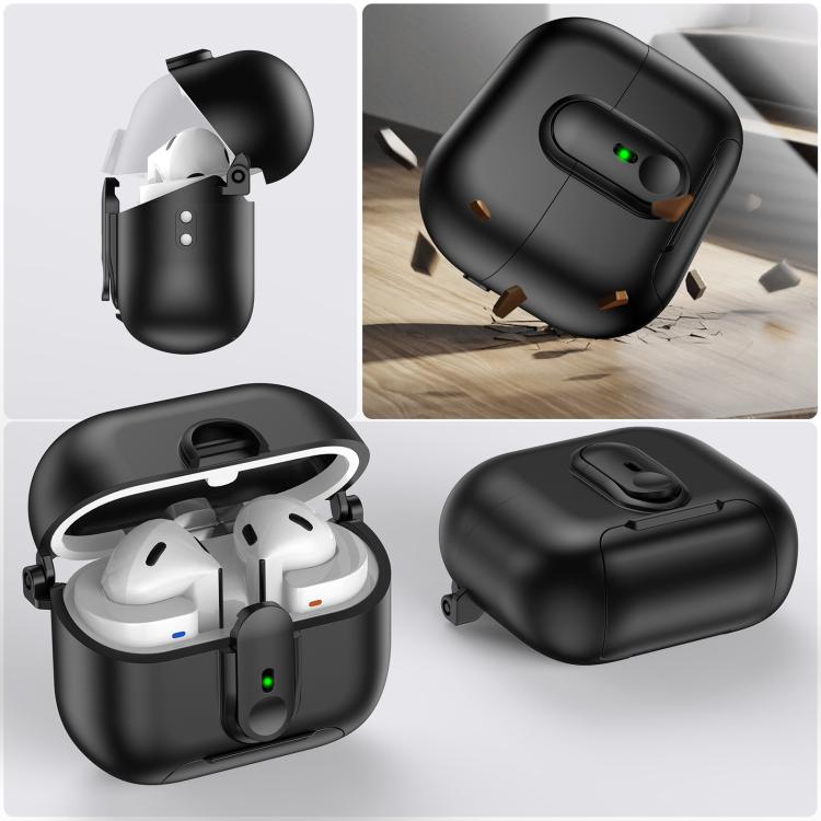 Estuche de una pieza con cordón para auriculares inalámbricos Samsung Galaxy Buds 3/Buds 3 Pro (negro y verde militar)