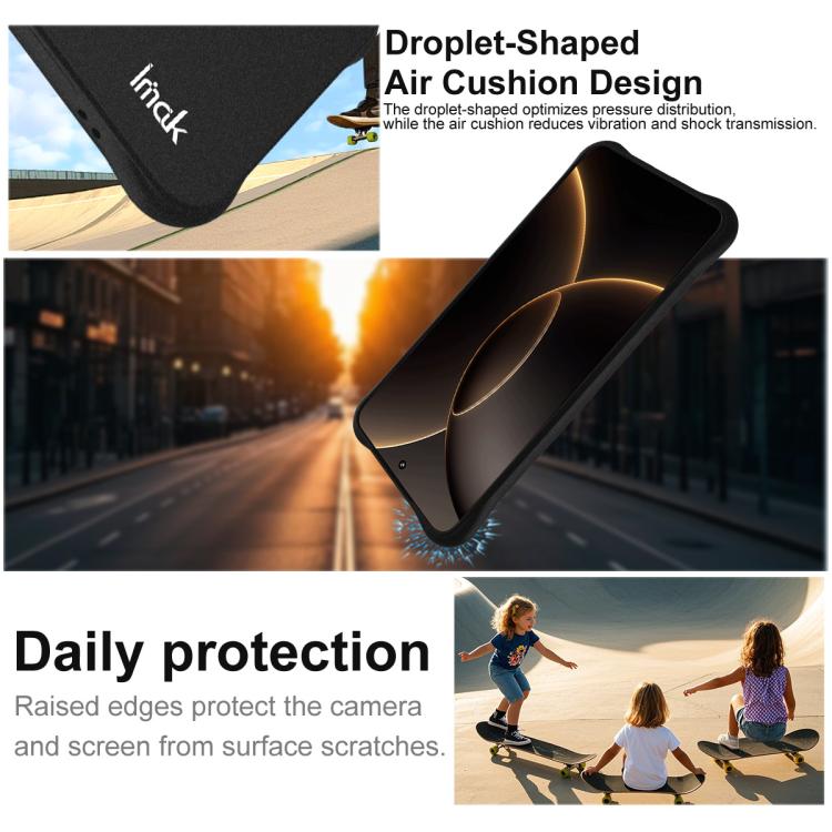 Funda de TPU antigolpes con airbag imak para Xiaomi 15S Pro (negro mate)