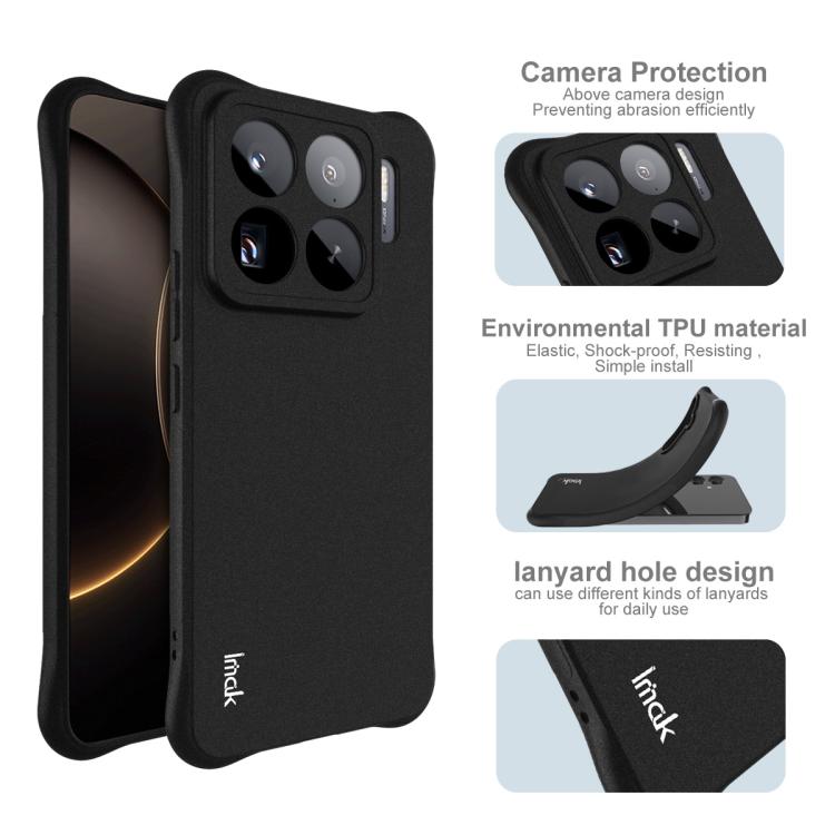 Funda de TPU antigolpes con airbag imak para Xiaomi 15S Pro (negro mate)