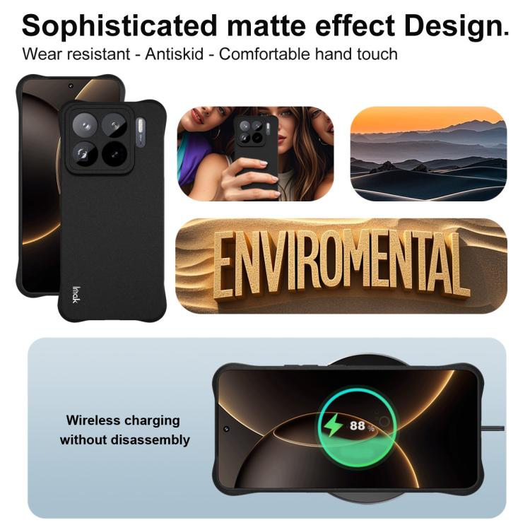 Funda de TPU antigolpes con airbag imak para Xiaomi 15S Pro (negro mate)