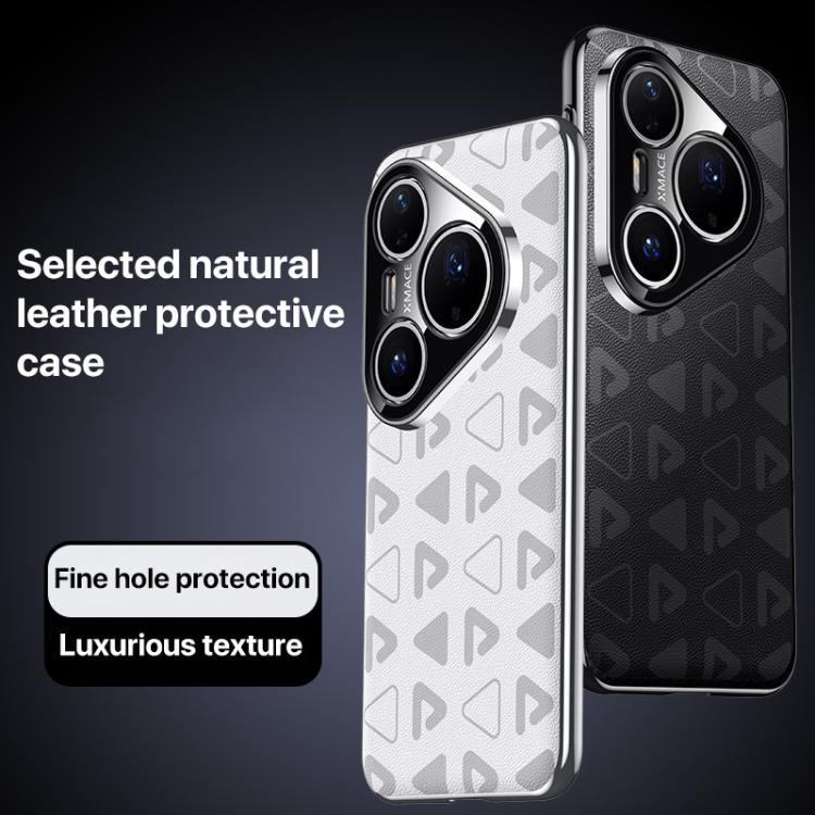 Funda de cuero liso para Huawei Pura 80 Ultra 5G Pinewood II Series (negro)