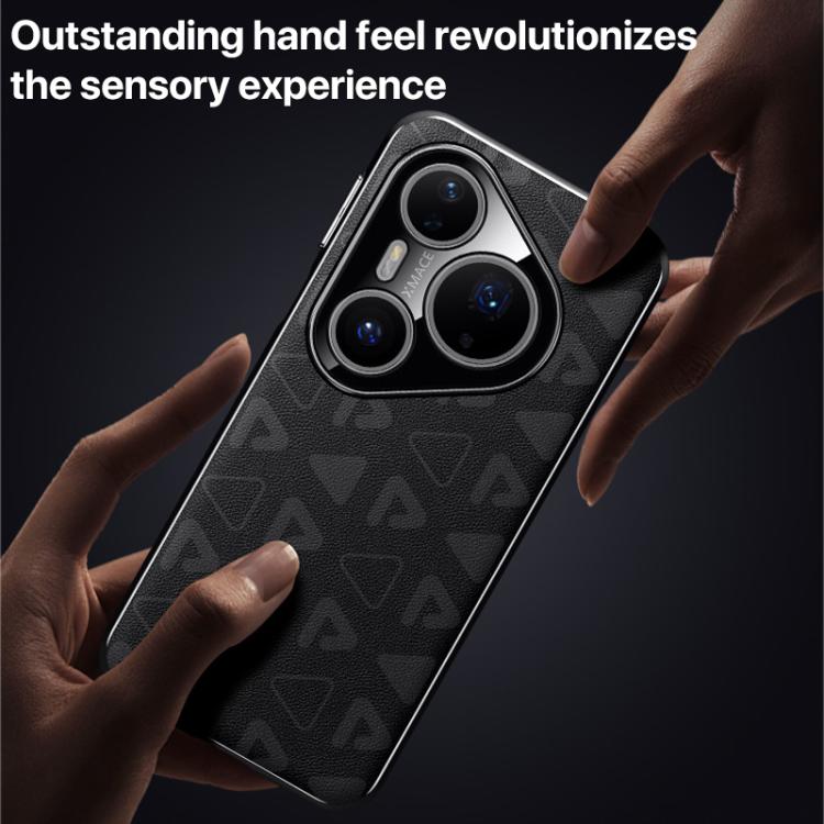 Funda de cuero liso para Huawei Pura 80 Pro / 80 Pro+ 5G Pinewood II Series (negro)