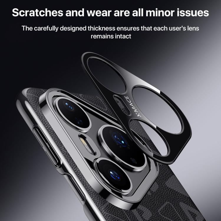 Funda de cuero liso para Huawei Pura 80 Ultra 5G Pinewood II Series (negro)