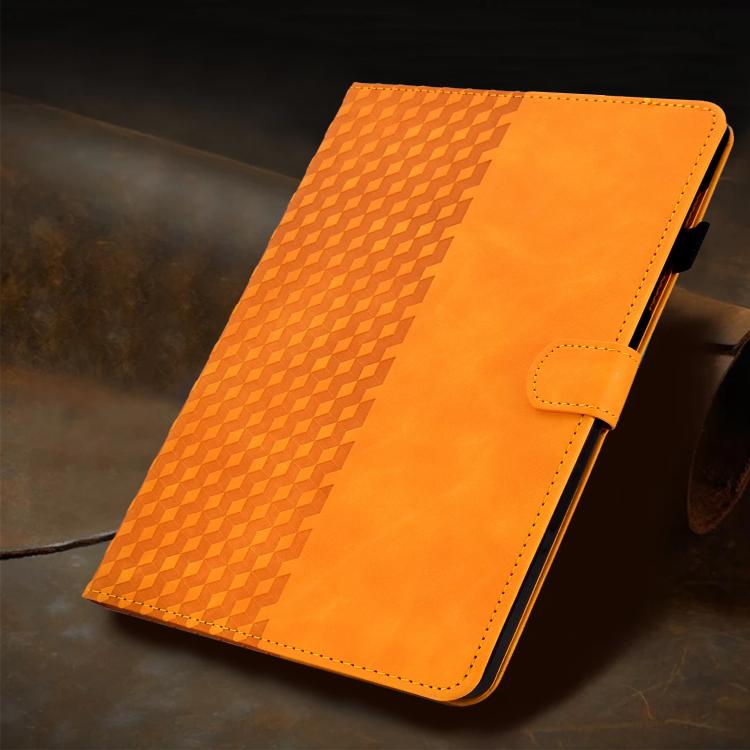 Funda de cuero con relieve rombos para Xiaomi Redmi Pad 2 (caqui)