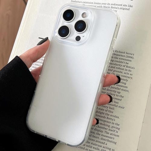 Funda de TPU transparente y cómoda para iPhone 12 Pro (blanca)