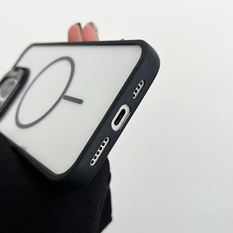 Estuche magnético MagSafe para iPhone 11 con soporte para lente de PC (naranja)