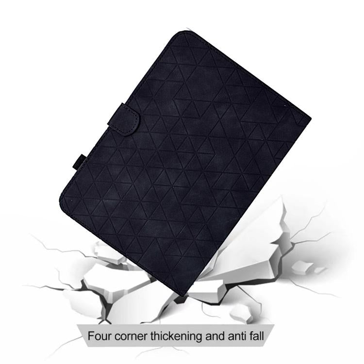 Funda de cuero inteligente con diseño de rombos de TPU para Xiaomi Redmi Pad 2 (negra)