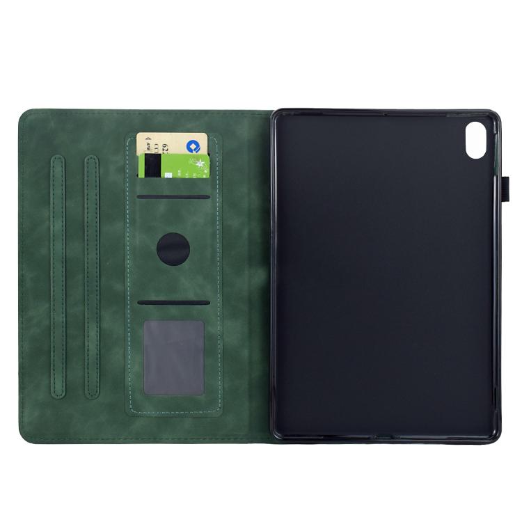 Funda de cuero inteligente con relieve Mandala para Xiaomi Redmi Pad 2 (verde)
