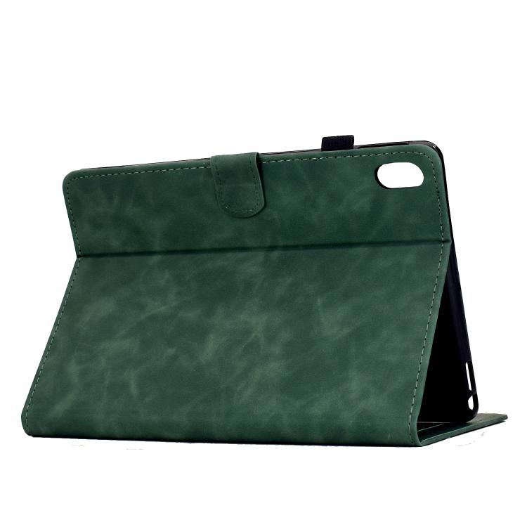 Funda de cuero inteligente con relieve Mandala para Xiaomi Redmi Pad 2 (verde)