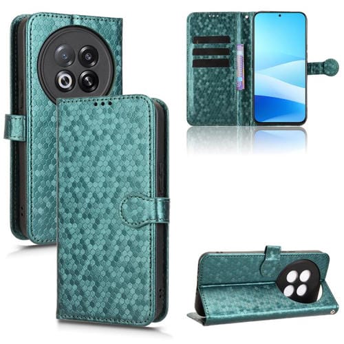 Funda de cuero con textura de panal y puntos para Meizu Note 16 Pro (verde)