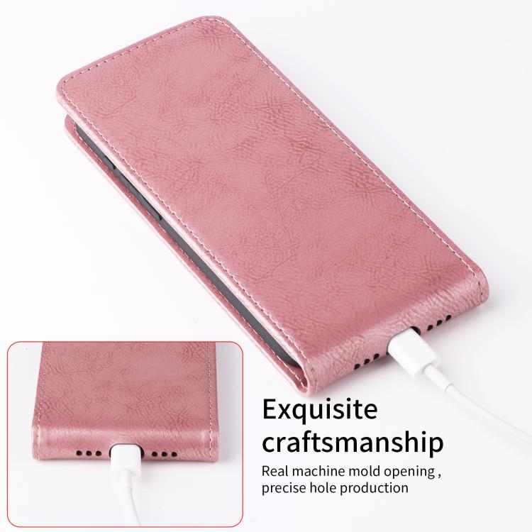 Funda magnética de cuero con tapa vertical y hebilla para Meizu Note 16 (oro rosa)