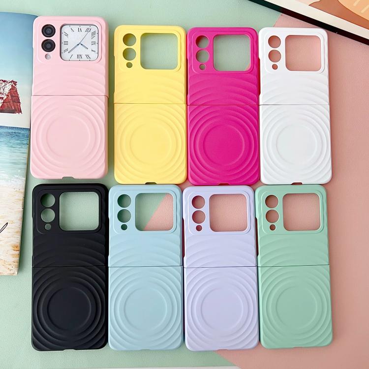 Funda de PC con textura ondulada MagSafe para Huawei nova Flip (azul claro)