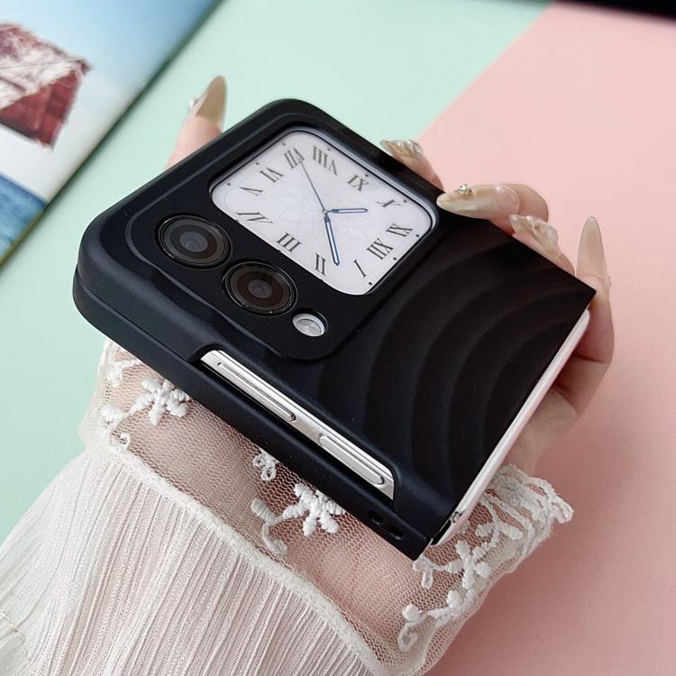 Funda de PC con textura ondulada MagSafe para Huawei nova Flip (azul claro)