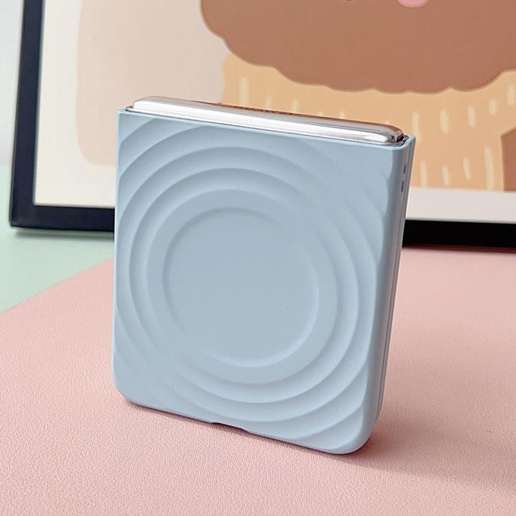 Funda de PC con textura ondulada MagSafe para Huawei nova Flip (azul claro)