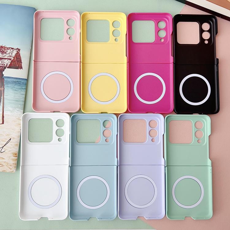 Funda de PC con textura ondulada MagSafe para Huawei nova Flip (verde menta)