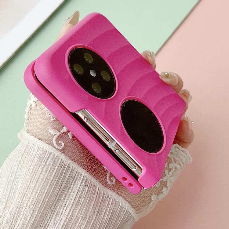 Funda de PC con textura ondulada MagSafe para Huawei Pocket 2 (morada)