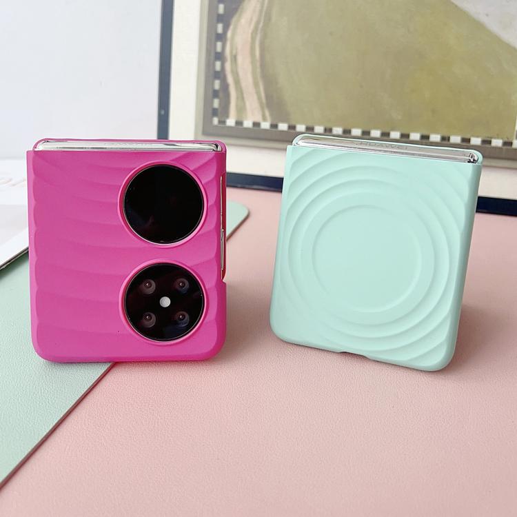 Funda de PC con textura ondulada MagSafe para Huawei Pocket 2 (negra)