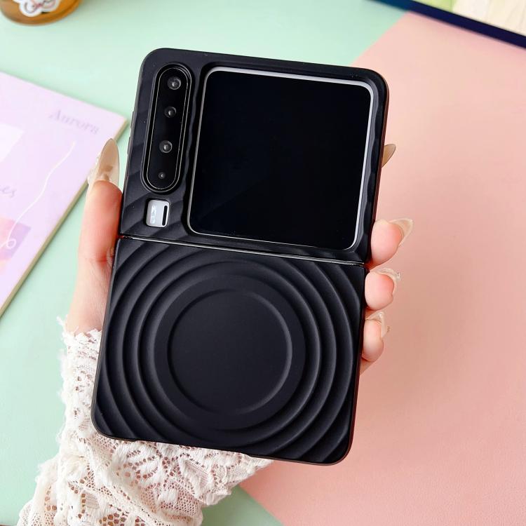 Funda de PC con textura MagSafe y tacto suave para Huawei Pura X (negra)