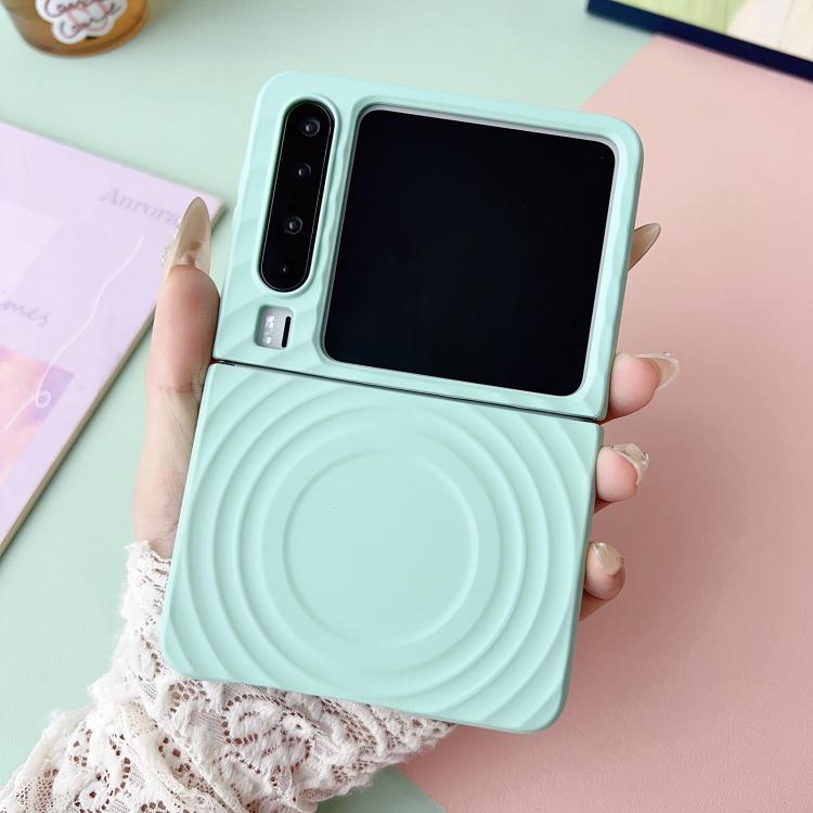 Funda de PC con textura MagSafe y tacto suave para Huawei Pura X Wave (verde menta)
