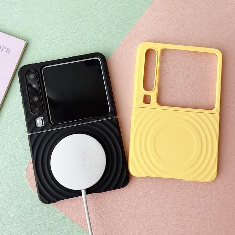 Funda de PC con textura MagSafe y tacto suave para Huawei Pura X Wave (rosa)